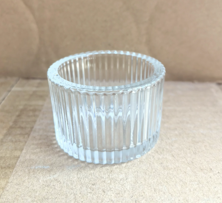 Vintage-style glass candle holder