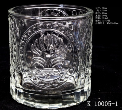 Pillar candle holder glass
