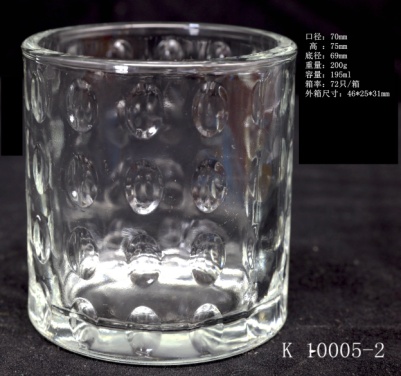 Tea light glass candle holder