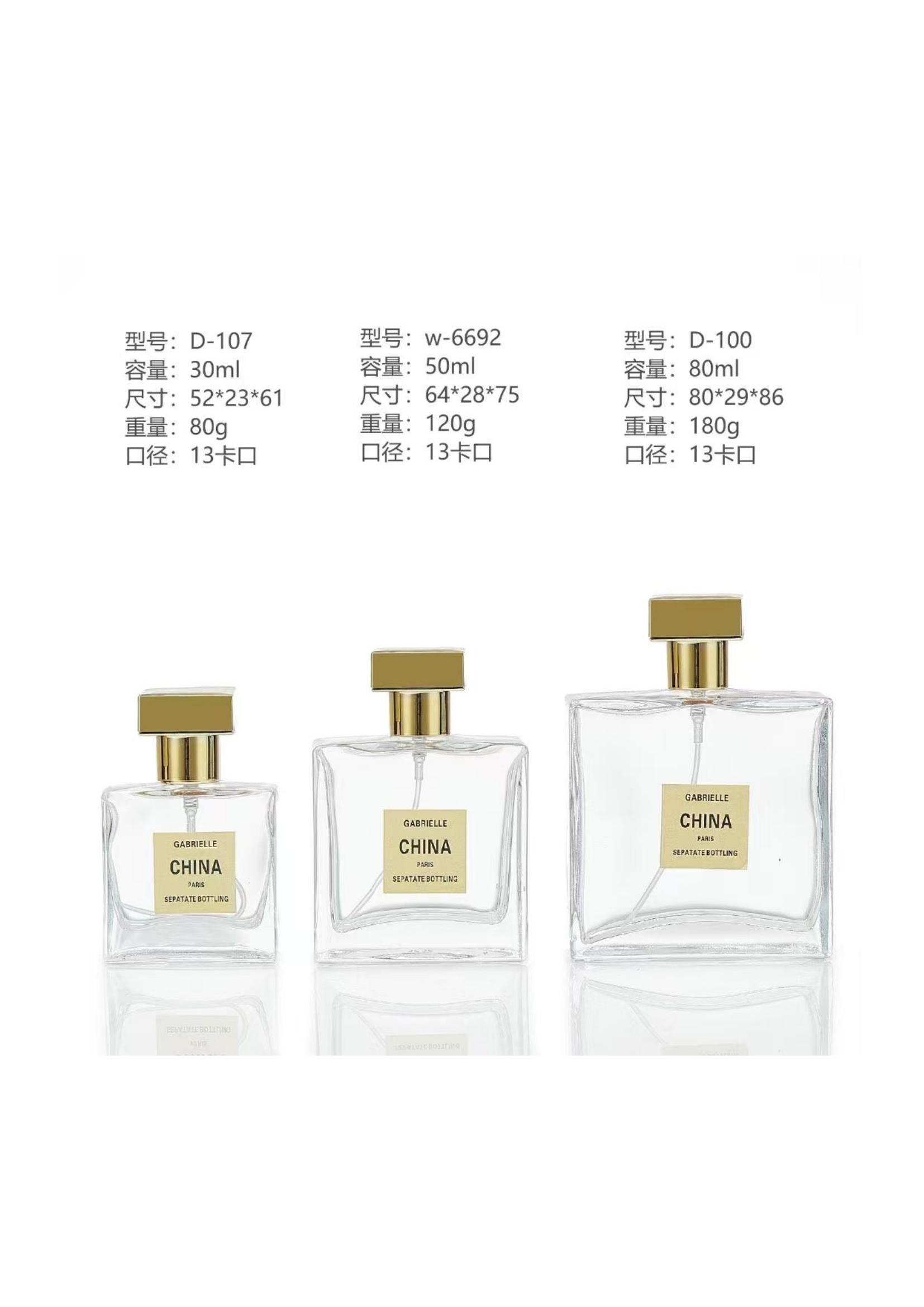 Luxury glass perfume flacon