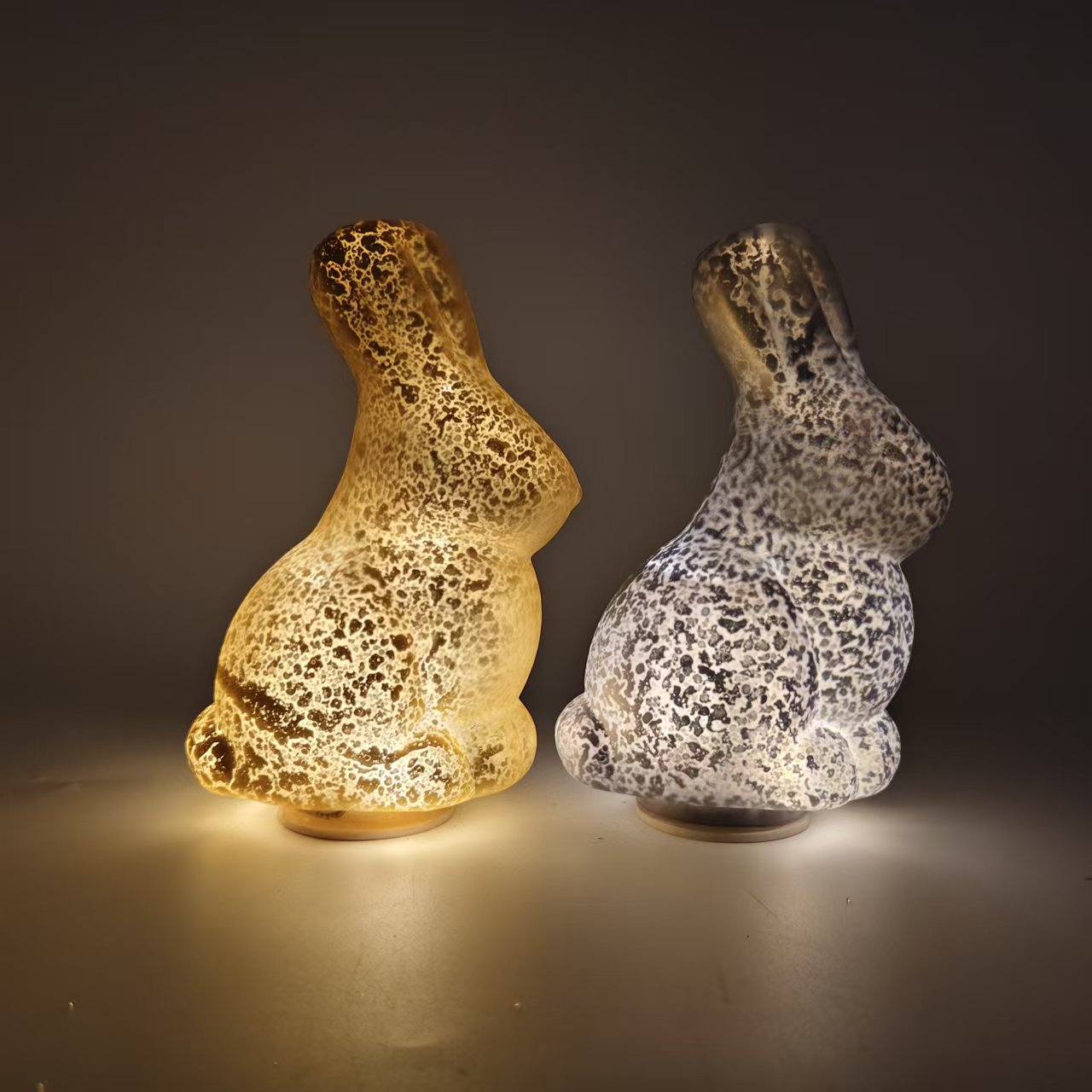 Rabbit glass ornament decorative piece
